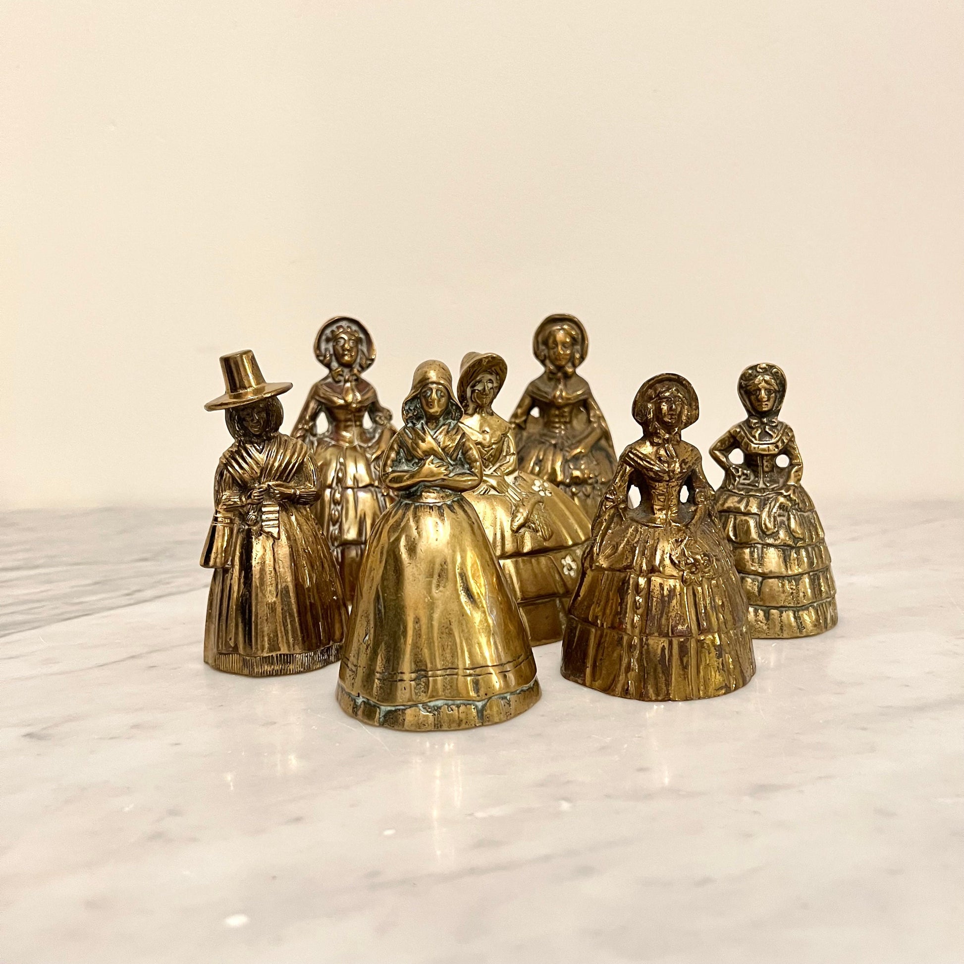 Vintage Brass Dinner Bell: English Made, Multiple Styles