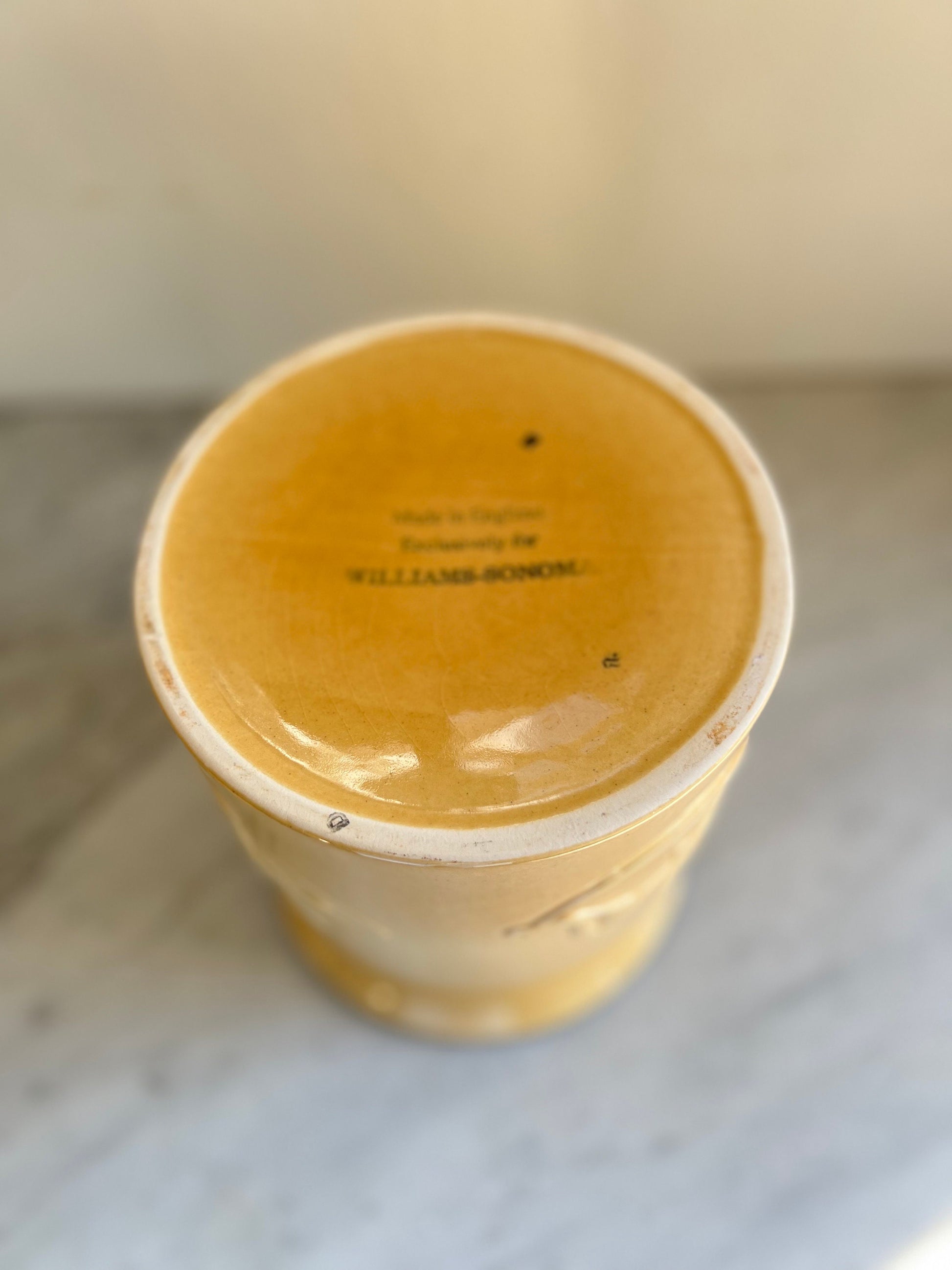 Vintage Williams Sonoma Holiday Cookie Jar Canister by Mason Cash, Made in England