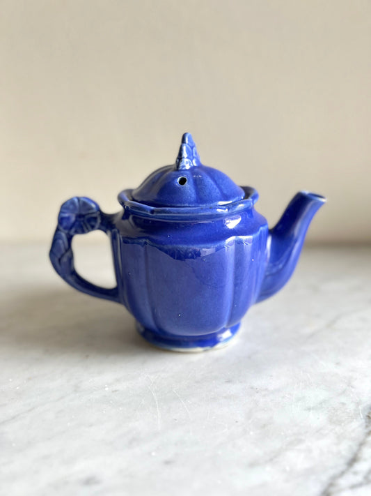 Vintage Shawnee Rosette Teapot Cobalt Blue