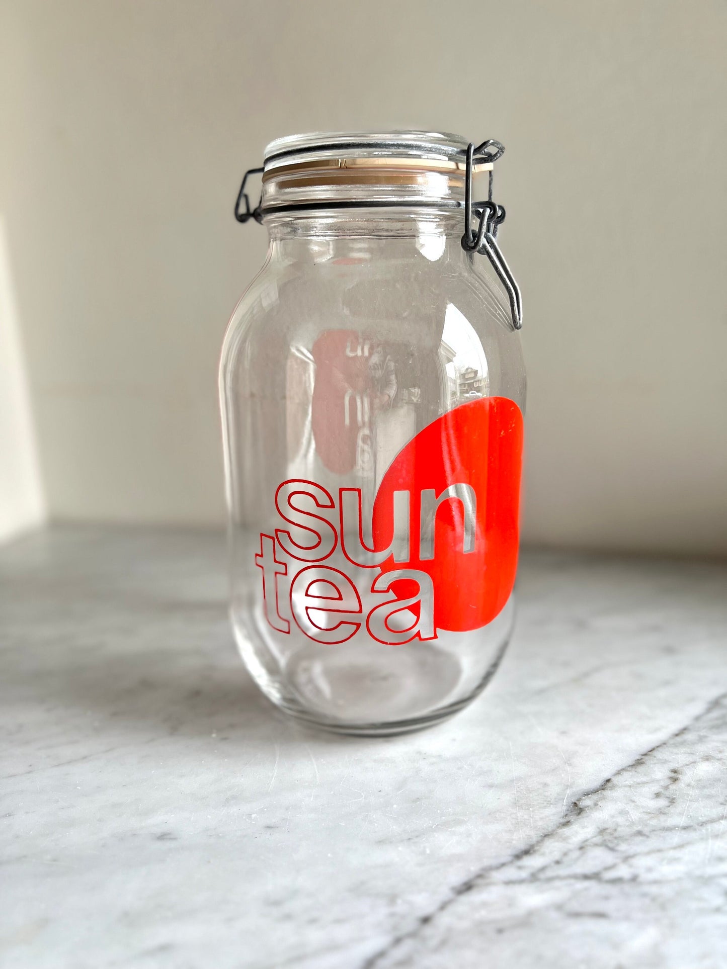 Vintage MCM Sun Tea Canister: Triomphe 3 Liter Glass Jar