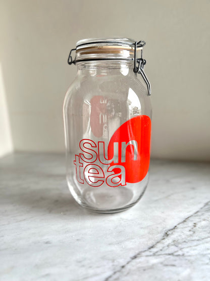 Vintage MCM Sun Tea Canister: Triomphe 3 Liter Glass Jar