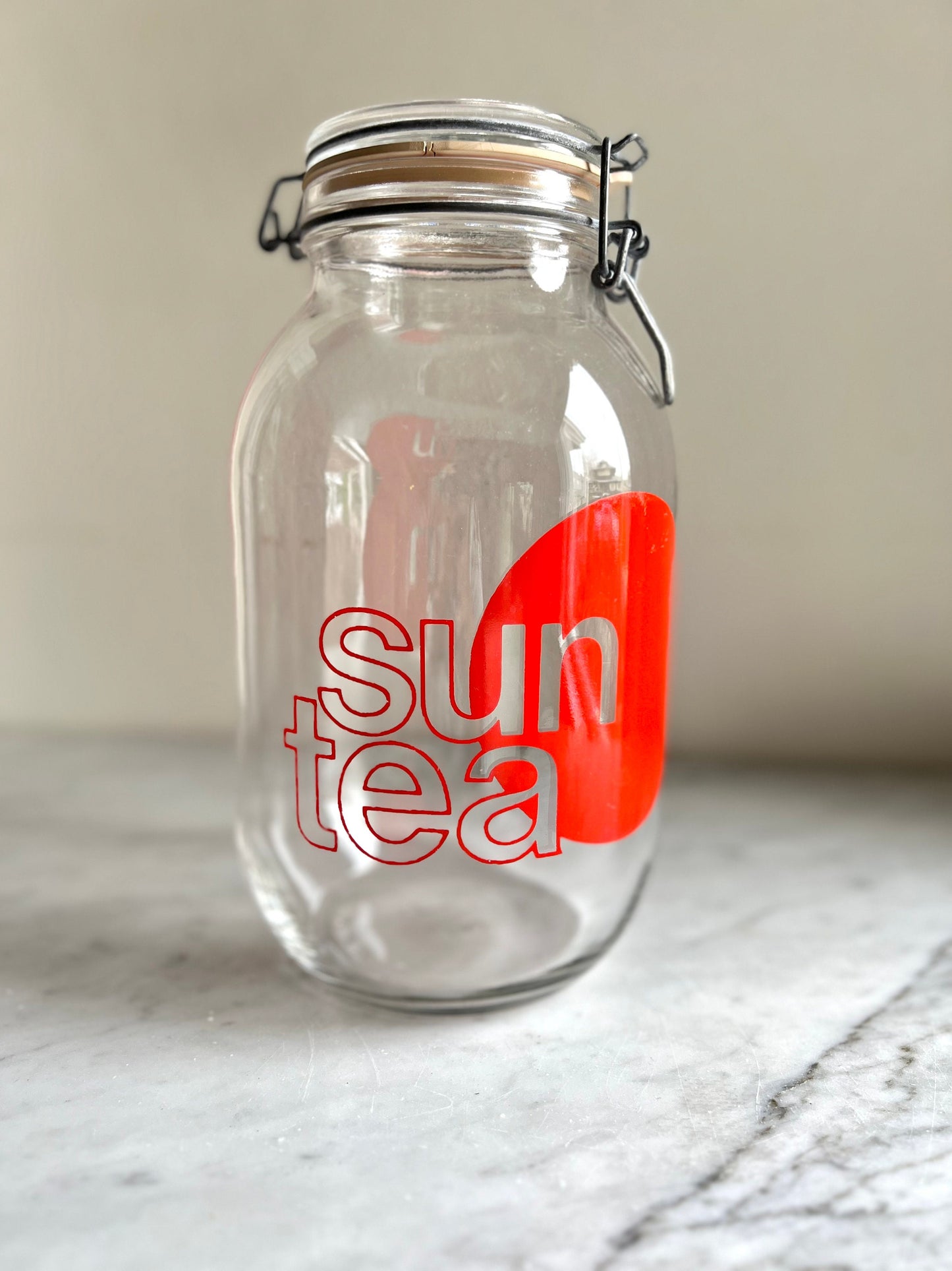 Vintage MCM Sun Tea Canister: Triomphe 3 Liter Glass Jar