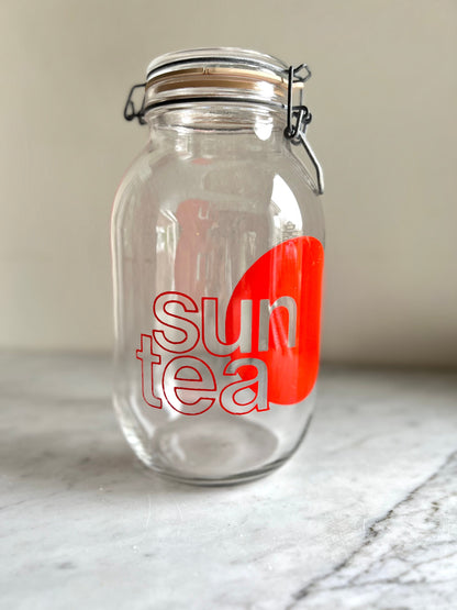 Vintage MCM Sun Tea Canister: Triomphe 3 Liter Glass Jar