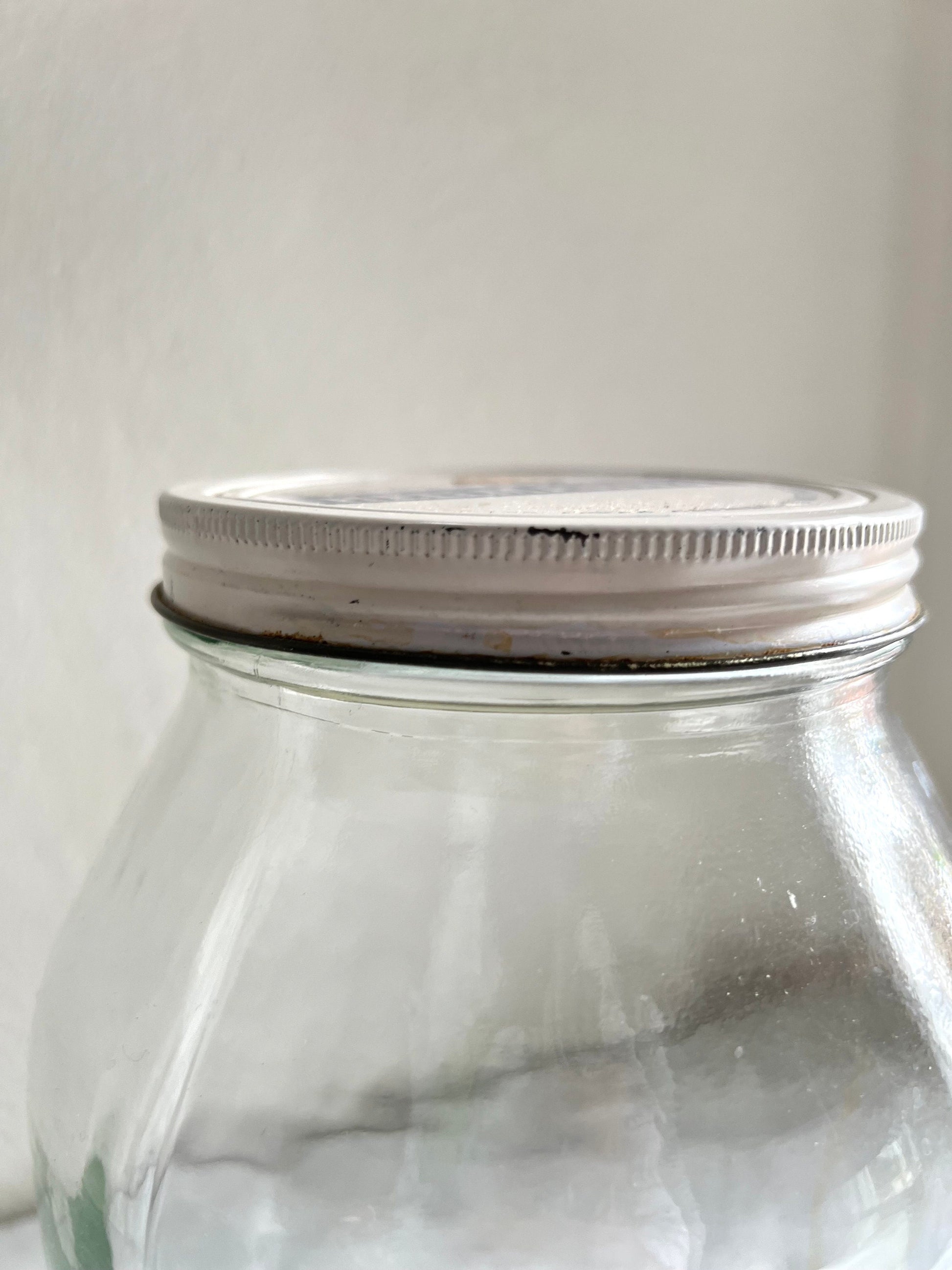 Vintage Hellmann's Mayonnaise Gallon Glass Jar with Original Metal Lid
