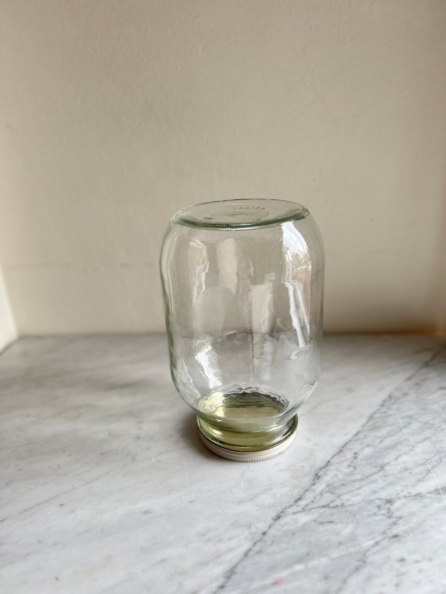 Vintage Hellmann's Mayonnaise Gallon Glass Jar with Original Metal Lid