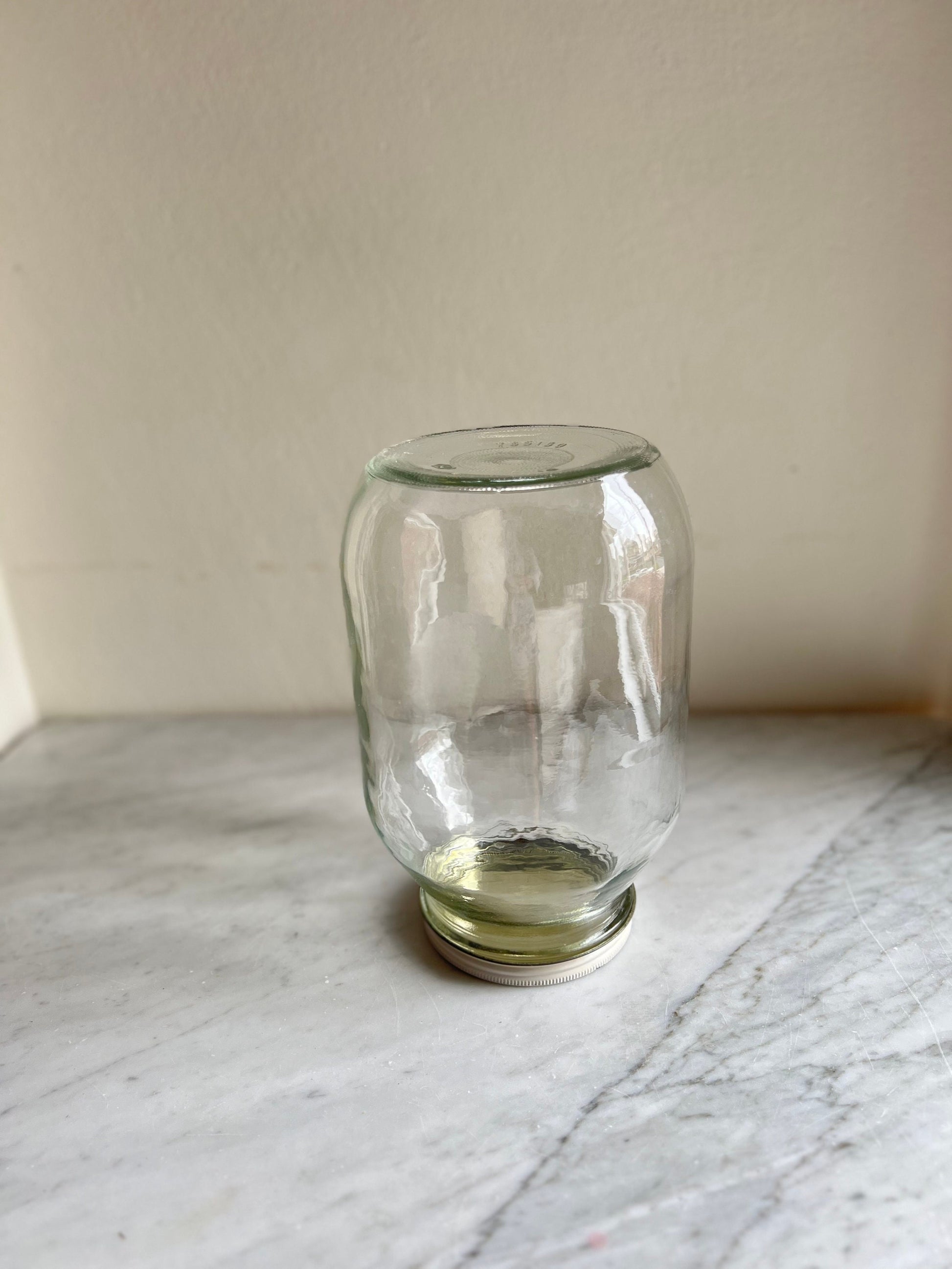 Vintage Hellmann's Mayonnaise Gallon Glass Jar with Original Metal Lid