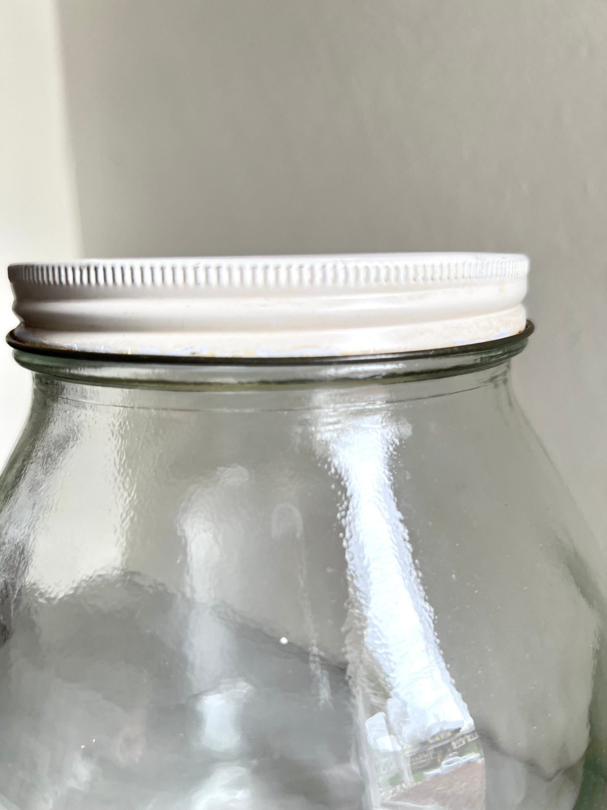 Vintage Hellmann's Mayonnaise Gallon Glass Jar with Original Metal Lid