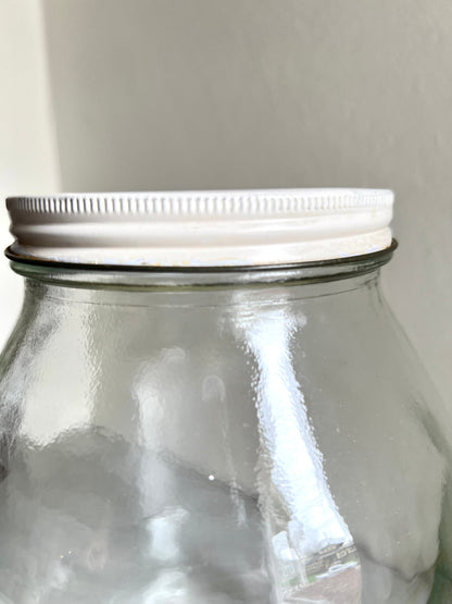 Vintage Hellmann's Mayonnaise Gallon Glass Jar with Original Metal Lid