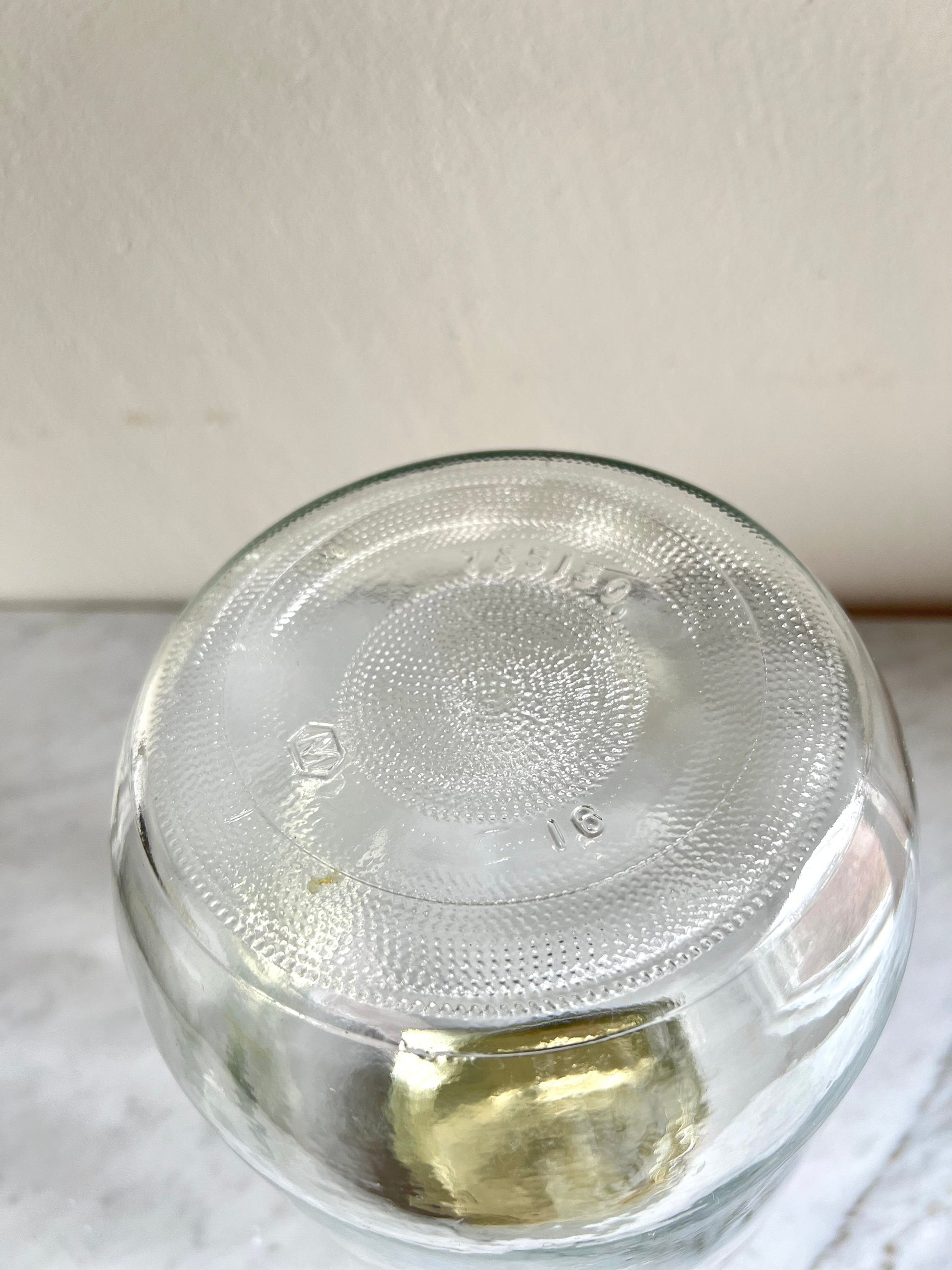 Vintage Hellmann's Mayonnaise Gallon Glass Jar with Original Metal Lid