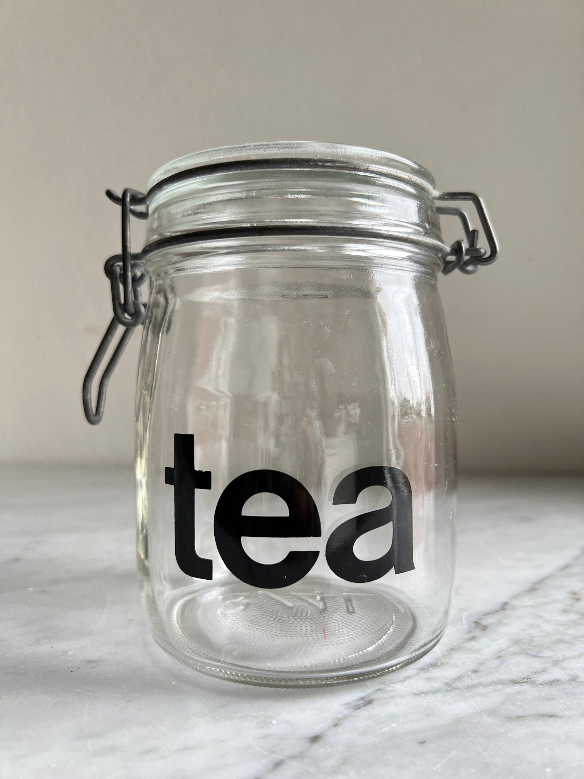 Vintage Triomphe France Tea Canister: MCM Kitchen Storage