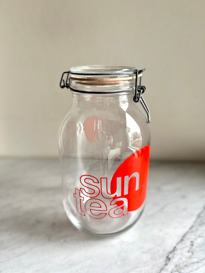 Vintage MCM Sun Tea Canister: Triomphe 3 Liter Glass Jar