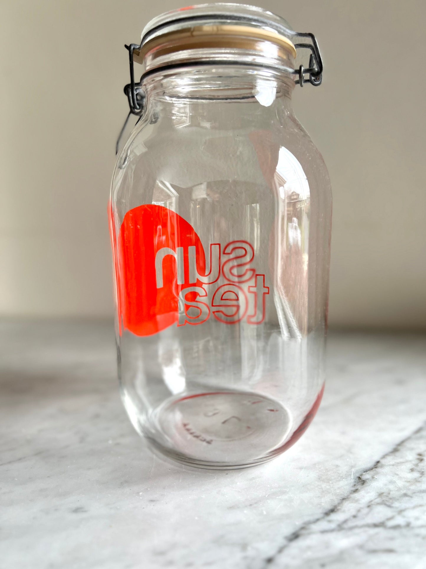 Vintage MCM Sun Tea Canister: Triomphe 3 Liter Glass Jar