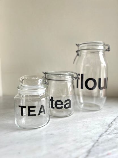 Vintage canisters - tea, flour