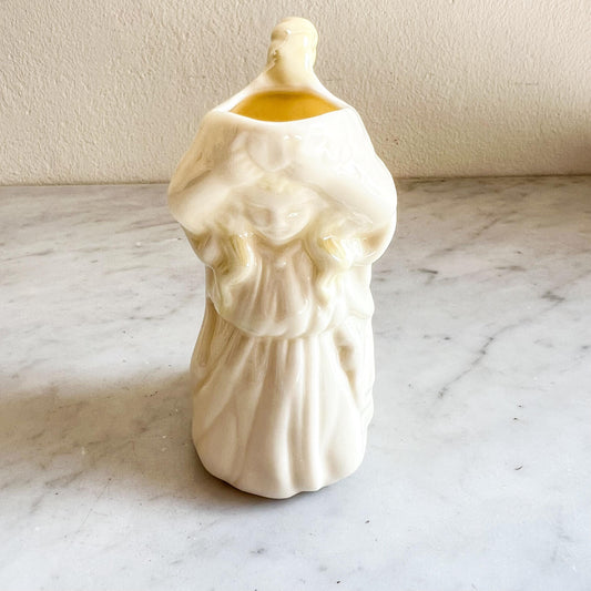 Belleek Undine Figurative Female Creamer (1940s) – Vintage Irish Porcelain – Water Nymph Design