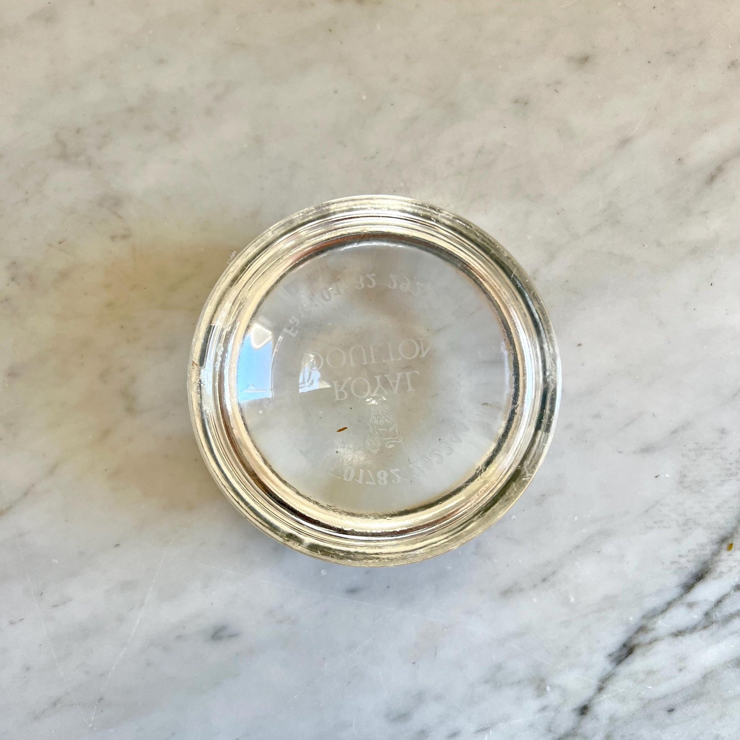 Vintage Royal Doulton Glass Paperweight: Queen's Silver Jubilee 1977