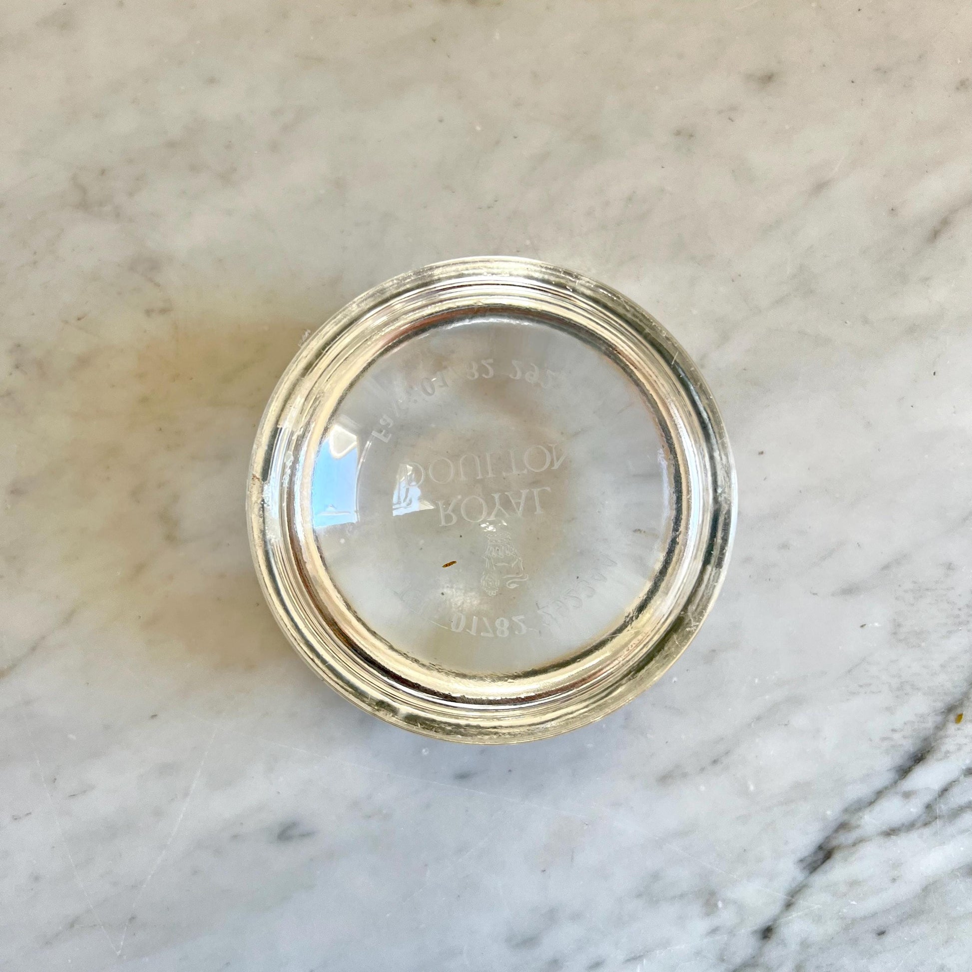 Vintage Royal Doulton Glass Paperweight: Queen's Silver Jubilee 1977