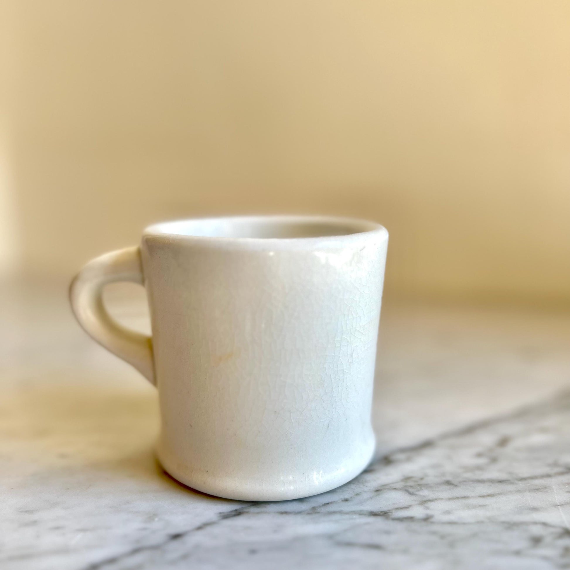 8oz Restaurantware White Mug, Diner Style Mug, Vintage Small Mug, Retro Coffee Mug, Coffee Lover Gift, Tea Lover Gift, Vintage Flicker
