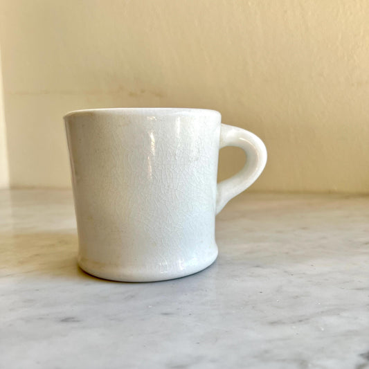8oz Restaurantware White Mug, Diner Style Mug, Vintage Small Mug, Retro Coffee Mug, Coffee Lover Gift, Tea Lover Gift, Vintage Flicker