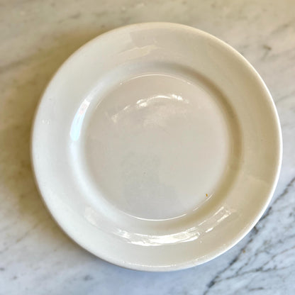 Six Ironstone Plates, 8" Lunch Plates, Instant White Neutral Plate Wall, Kitchen Decor, Old Ironstone china plates, Diner restaurant ware