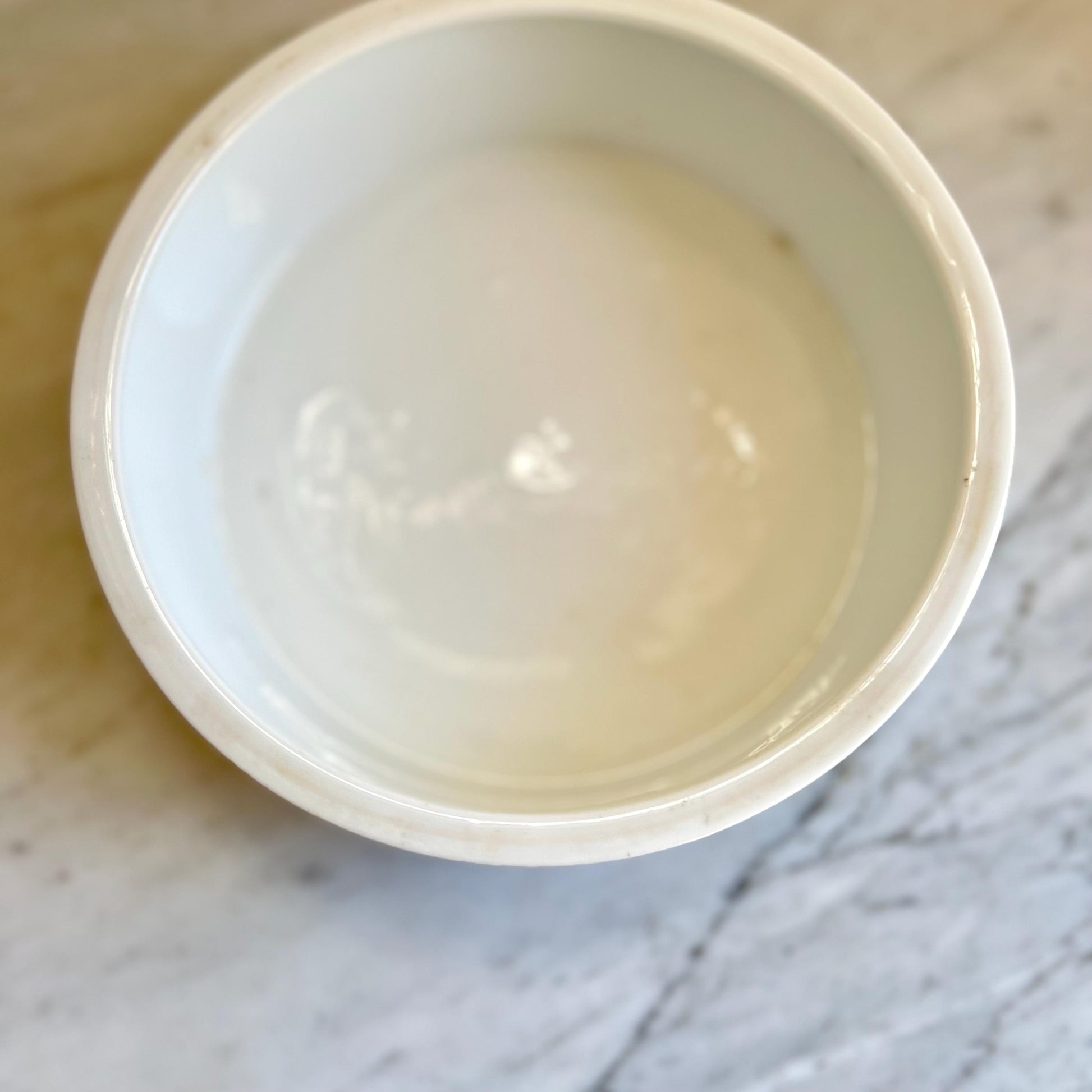 Antique T&V Limoges France Porcelain Bowl – Tressemann and Vogt White Round Dish – Limoges French China
