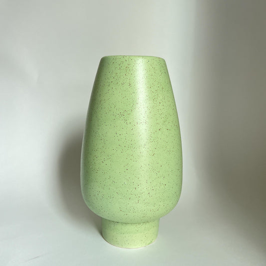 Vintage Mid Century Stanford Sebring Pottery Green Speckle Vase | Plant Pot | Planter 219-E