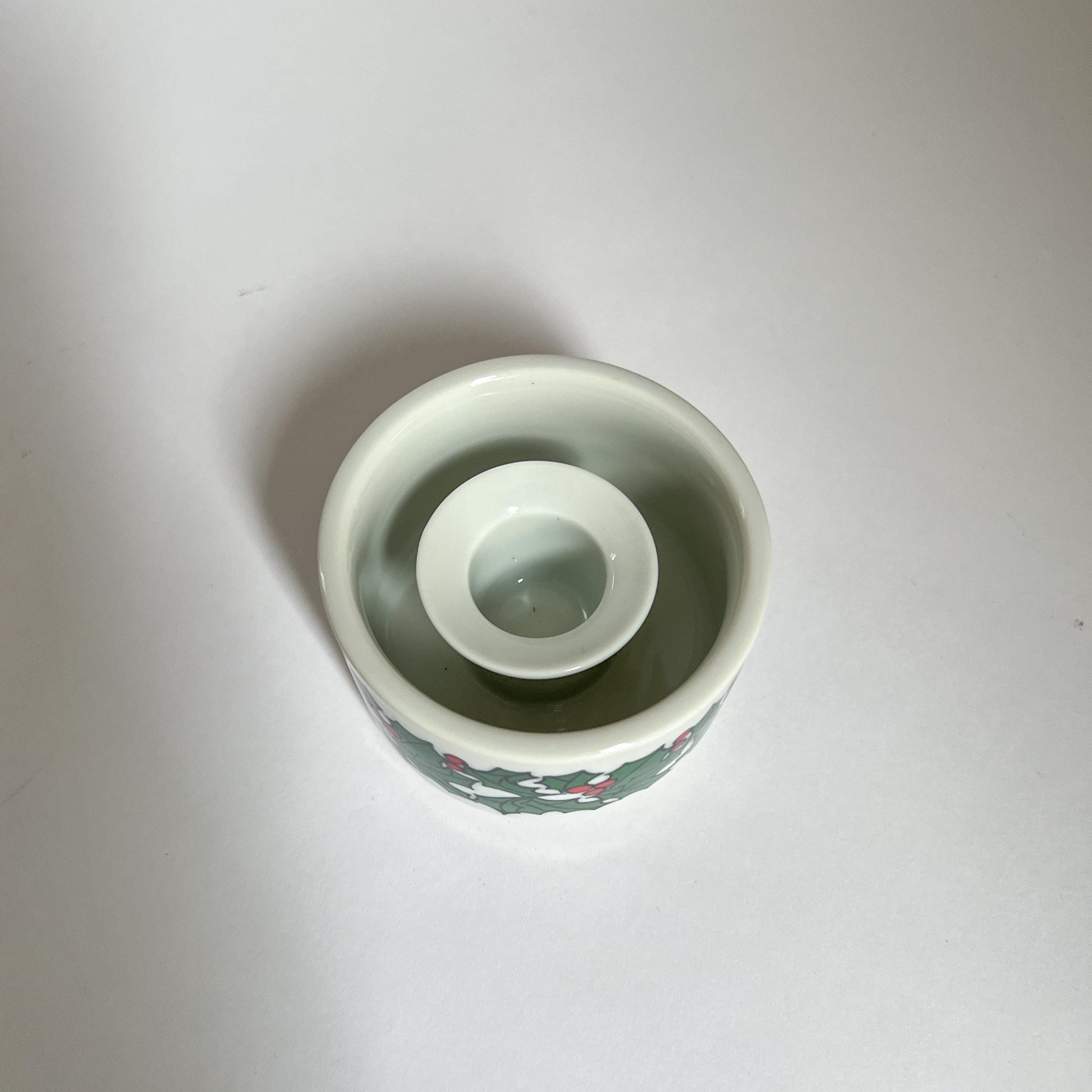 Colonial Candle Holly Christmas Candlestick Holder