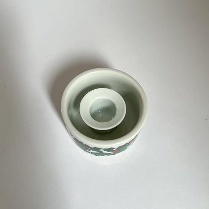 Colonial Candle Holly Christmas Candlestick Holder