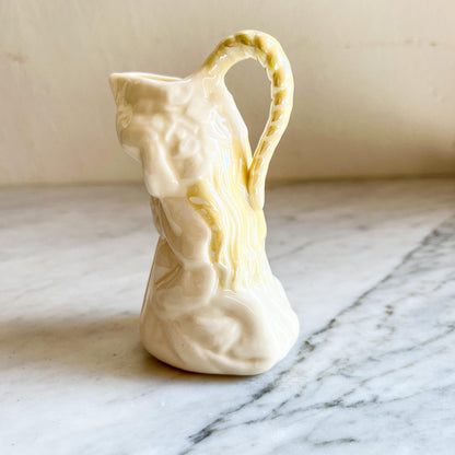 Belleek Undine Figurative Female Creamer (1940s) – Vintage Irish Porcelain – Water Nymph Design