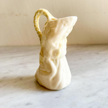 Belleek Undine Figurative Female Creamer (1940s) – Vintage Irish Porcelain – Water Nymph Design