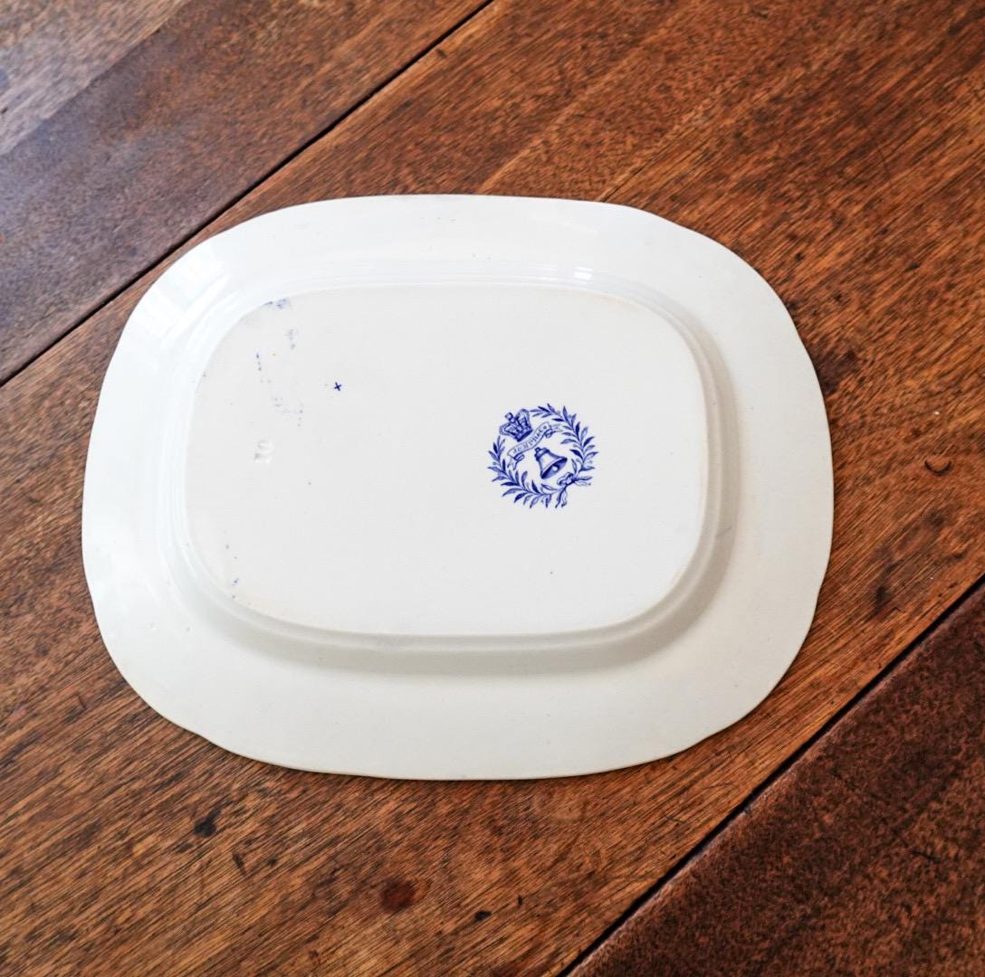 Antique Wood & Sons Blue Willow Platter: English Transferware China (12")