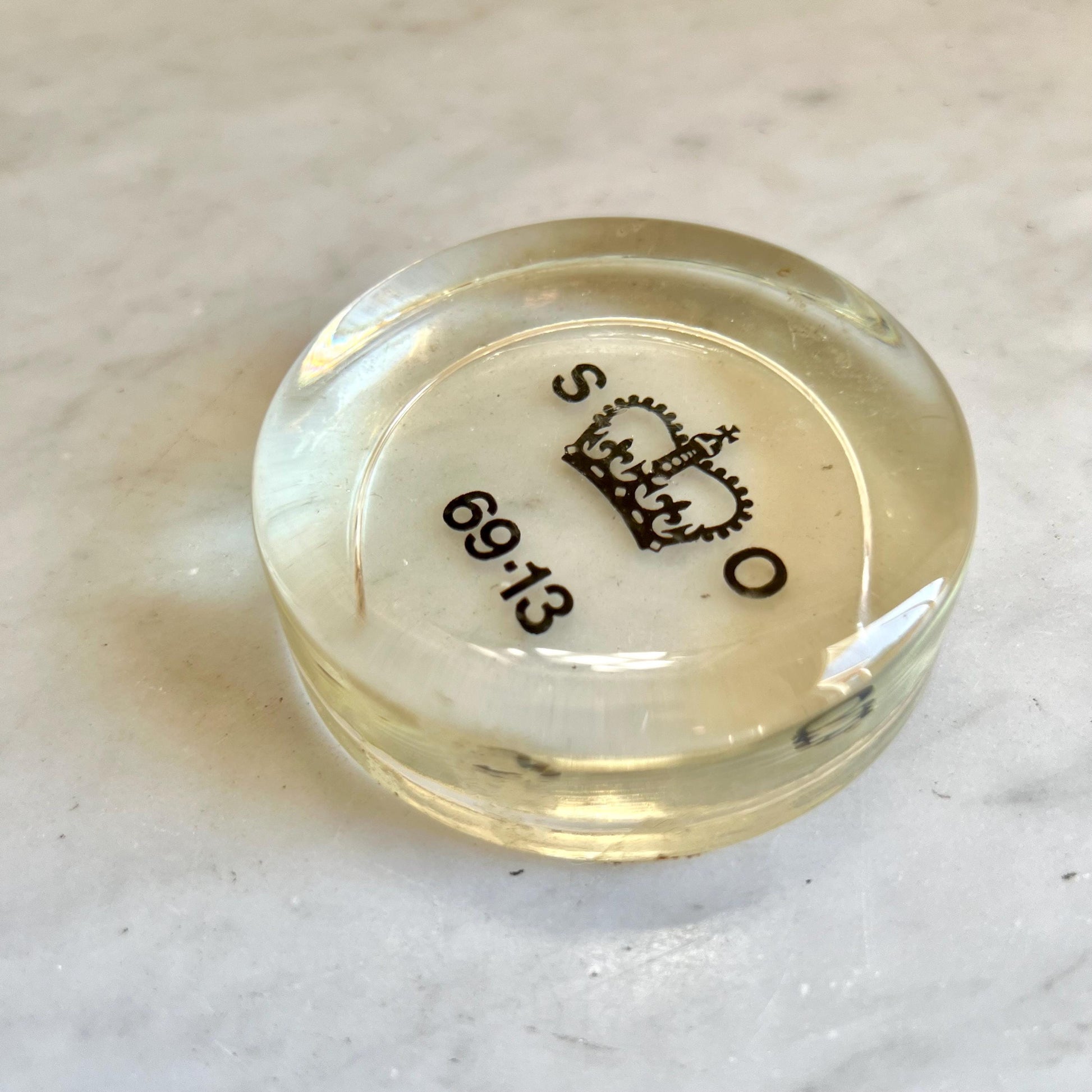 Vintage Royal Doulton Glass Paperweight: Queen's Silver Jubilee 1977