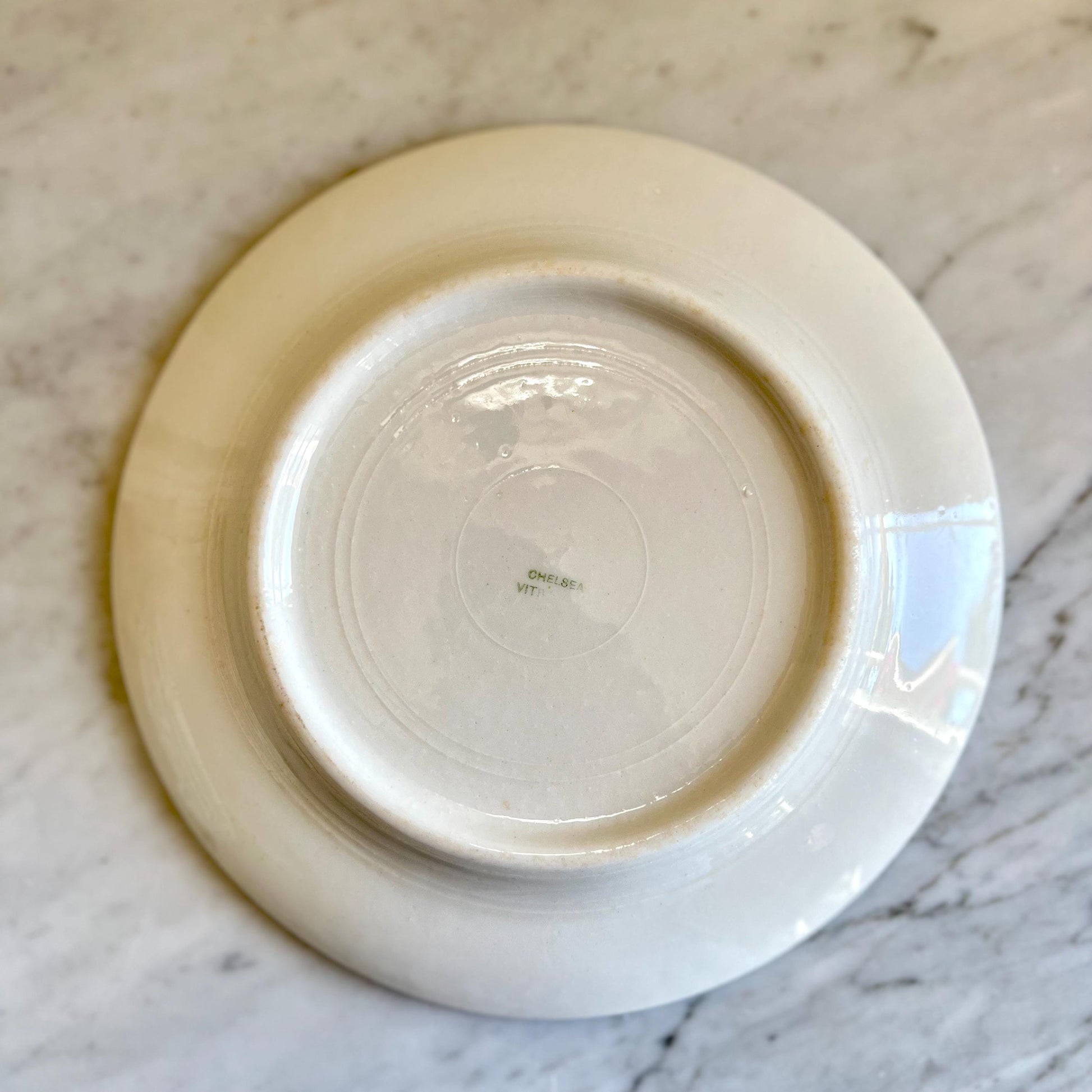 Six Ironstone Plates, 8" Lunch Plates, Instant White Neutral Plate Wall, Kitchen Decor, Old Ironstone china plates, Diner restaurant ware