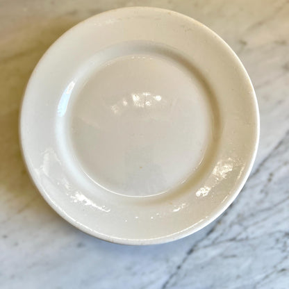 Six Ironstone Plates, 8" Lunch Plates, Instant White Neutral Plate Wall, Kitchen Decor, Old Ironstone china plates, Diner restaurant ware