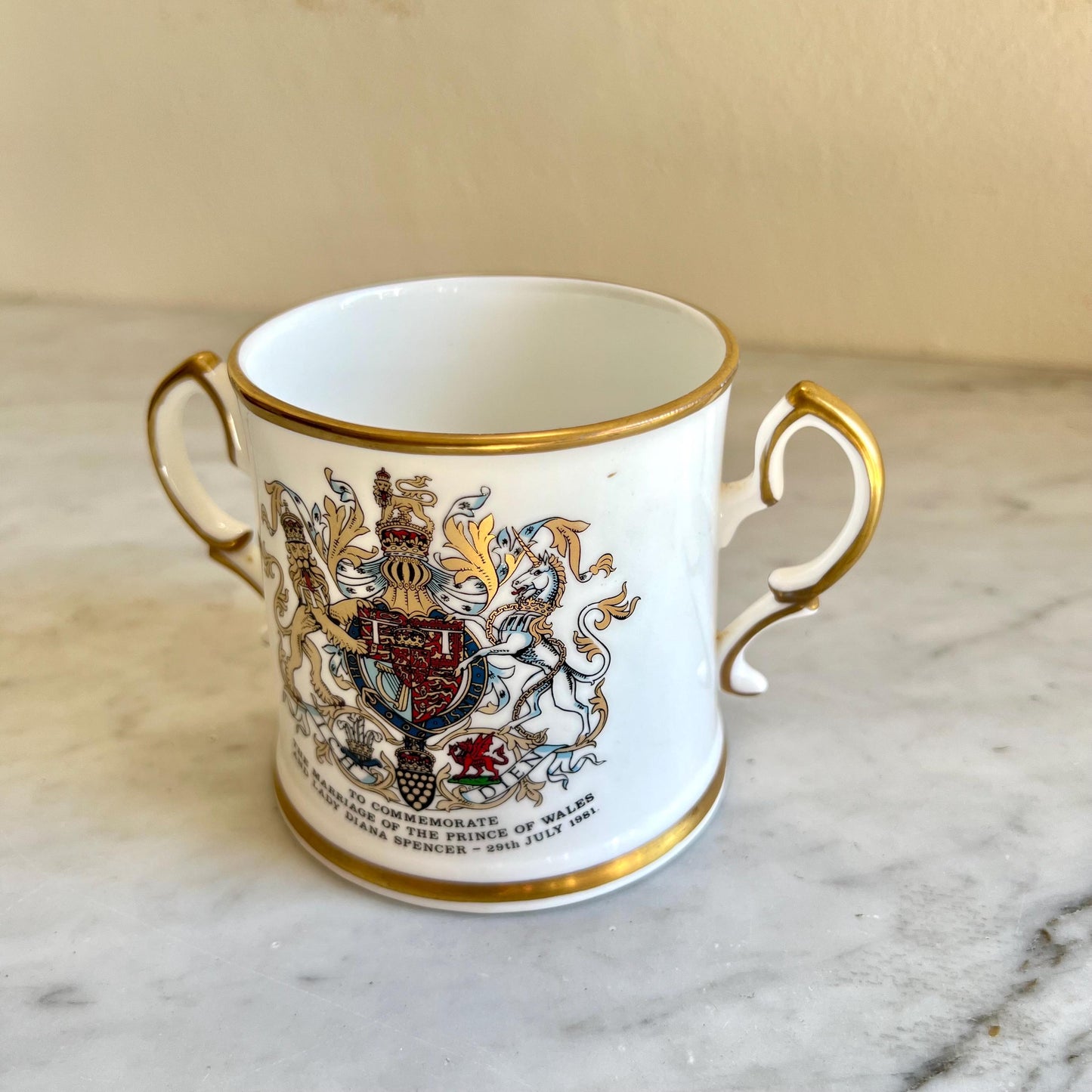 Royal Stafford 1981 Wedding Loving Cup: Charles & Diana Bone China