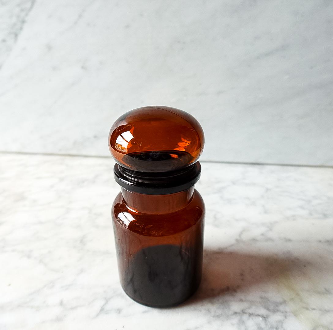 Vintage Amber Apothecary Jar, Belgium