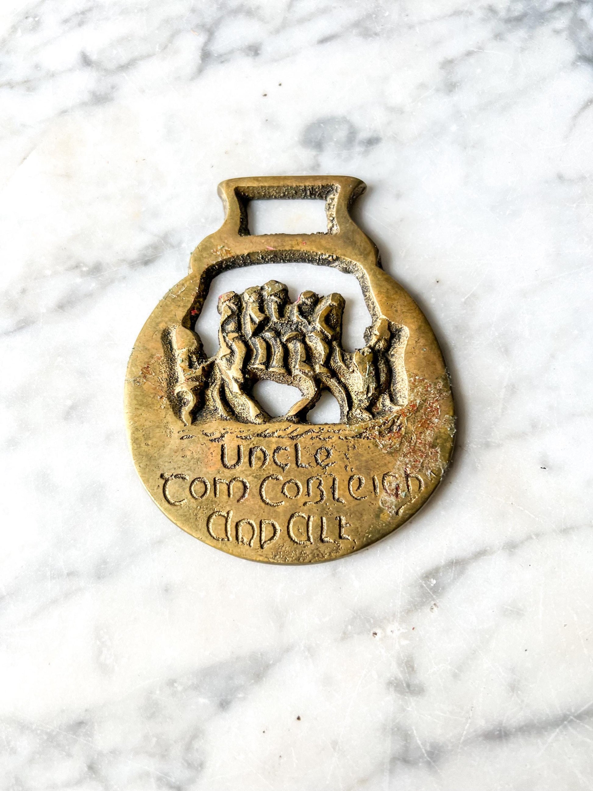 Vintage English Souvenir Horse Brass Medallion Harness Ornaments