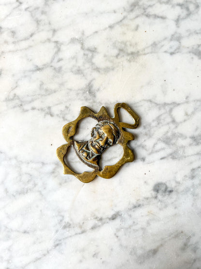 Antique Horse Brass President Abraham Lincoln