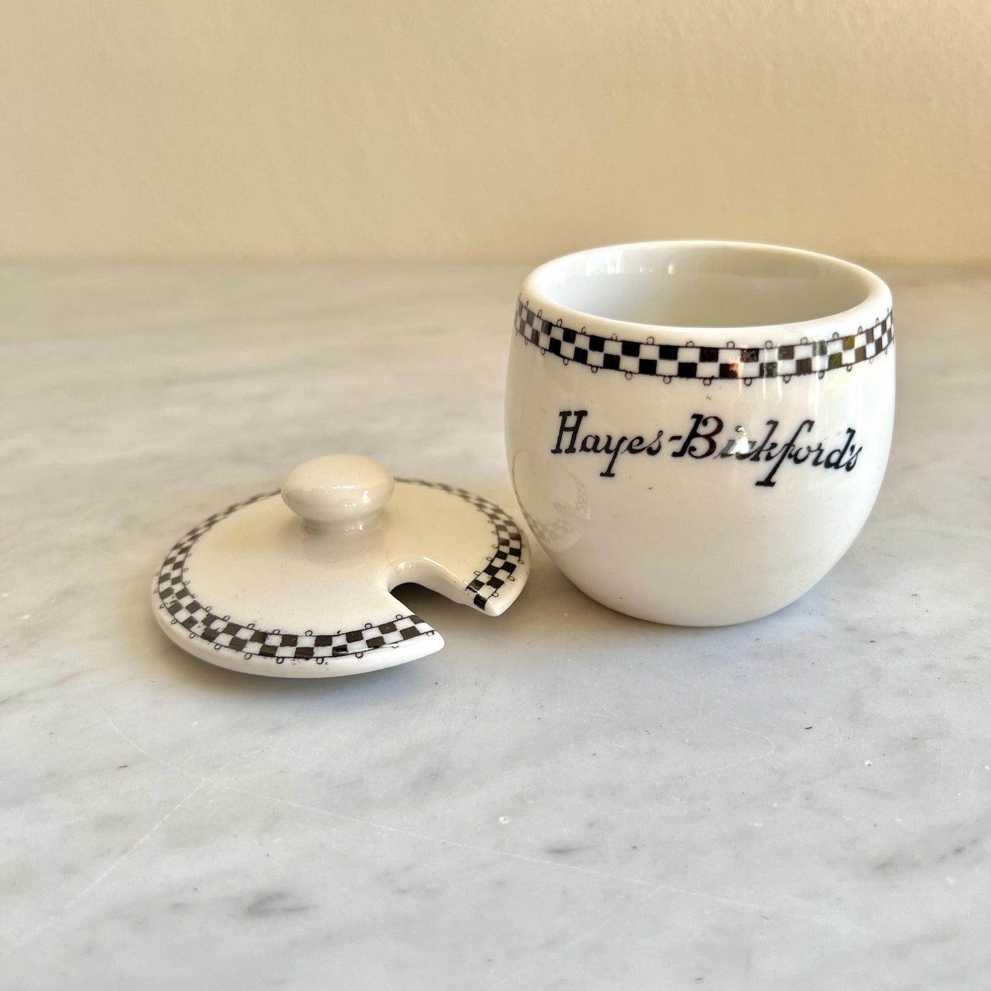 Vintage Hayes-Bickford’s Jam Pot with Lid – Diner Restaurant Ware Collectible
