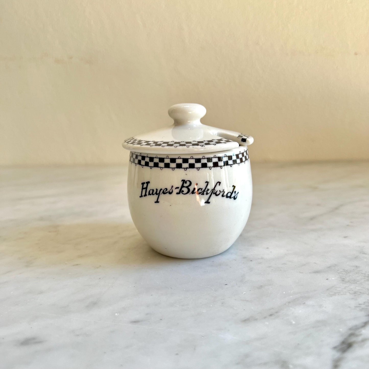Vintage Hayes-Bickford’s Jam Pot with Lid – Diner Restaurant Ware Collectible