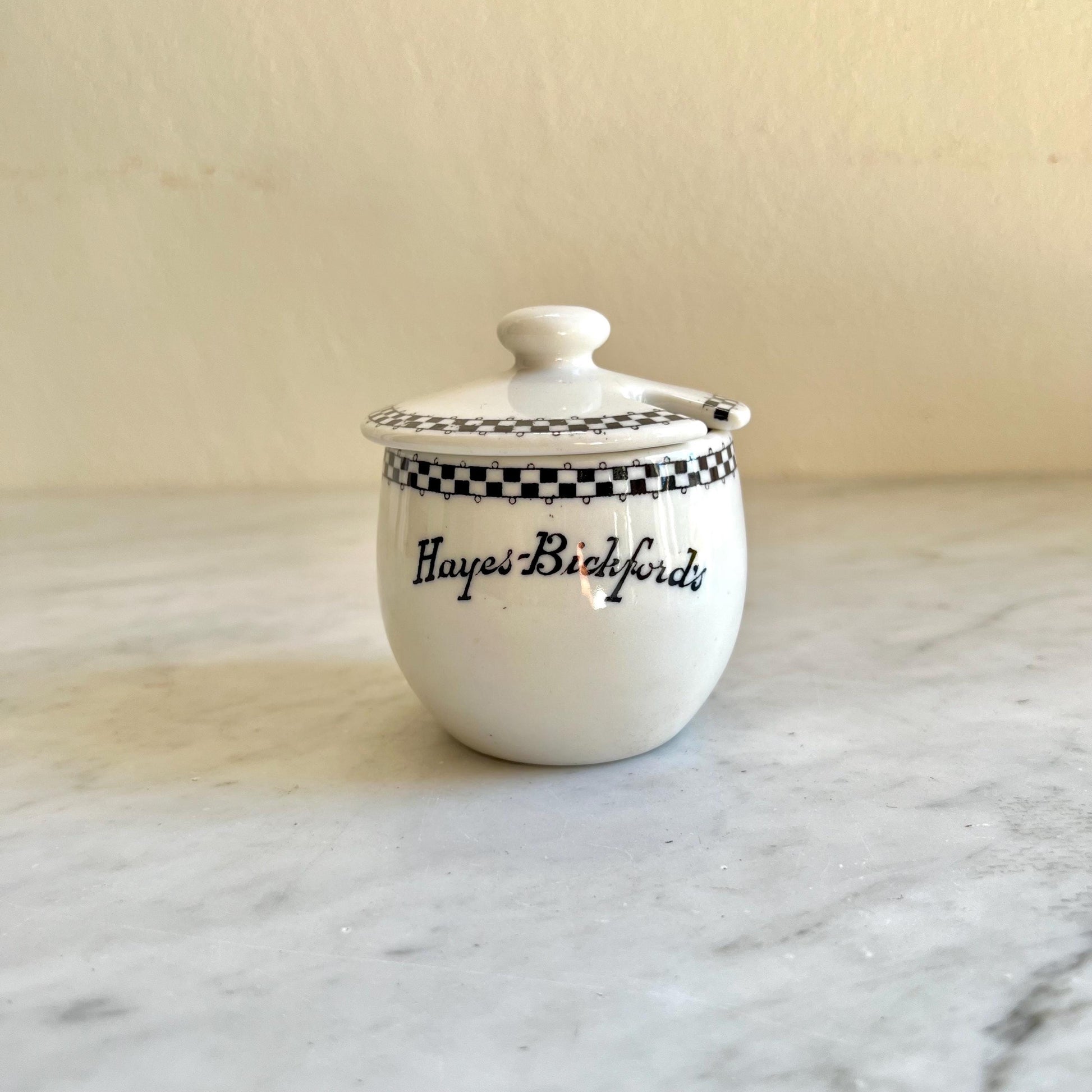 Vintage Hayes-Bickford’s Jam Pot with Lid – Diner Restaurant Ware Collectible