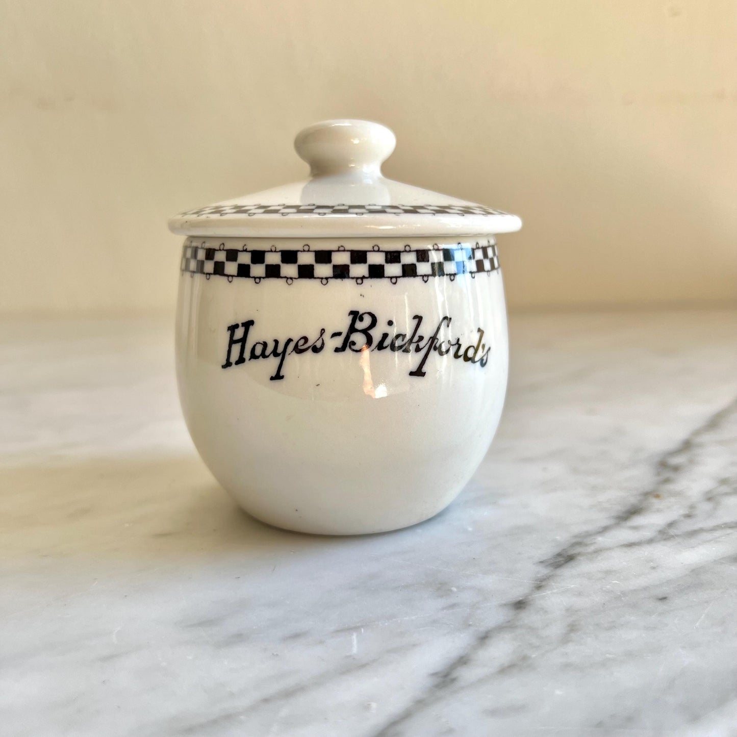 Vintage Hayes-Bickford’s Jam Pot with Lid – Diner Restaurant Ware Collectible