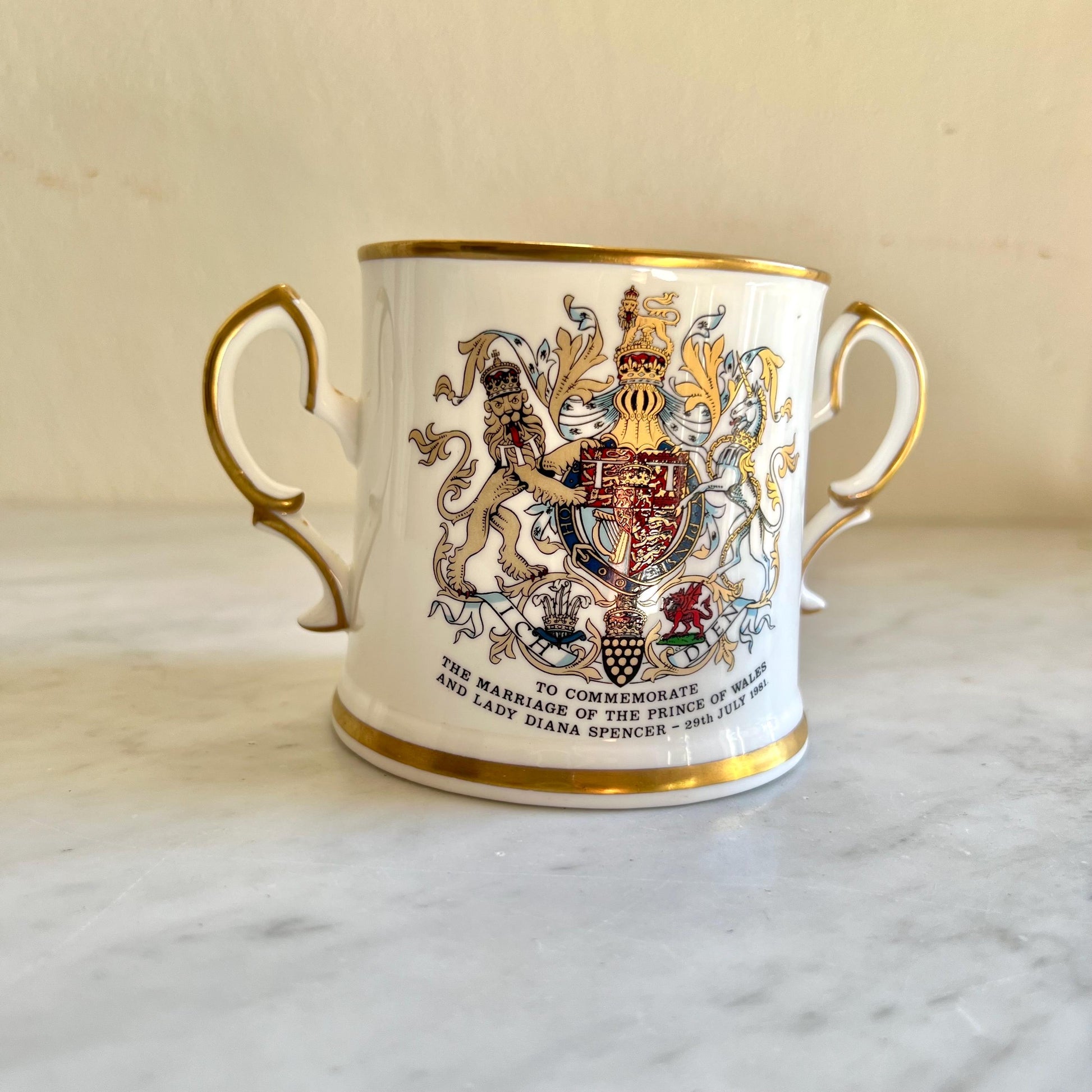 Royal Stafford 1981 Wedding Loving Cup: Charles & Diana Bone China