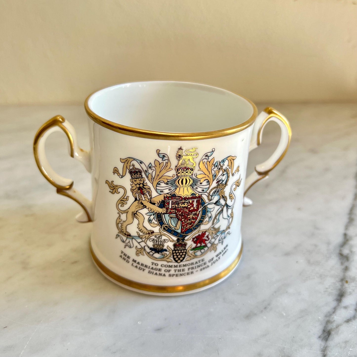 Royal Stafford 1981 Wedding Loving Cup: Charles & Diana Bone China