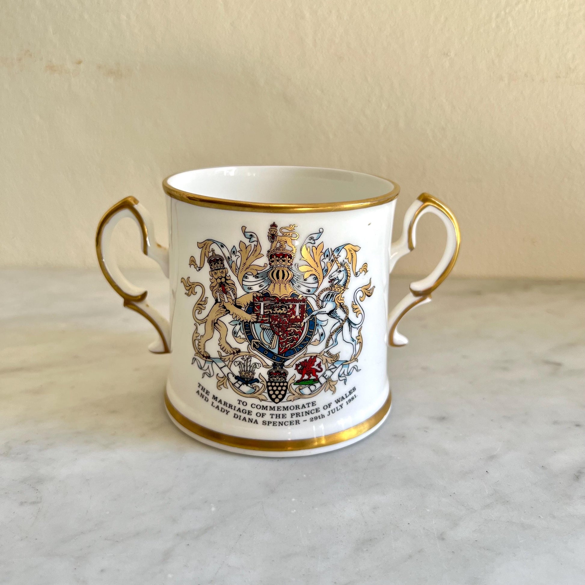 Royal Stafford 1981 Wedding Loving Cup: Charles & Diana Bone China