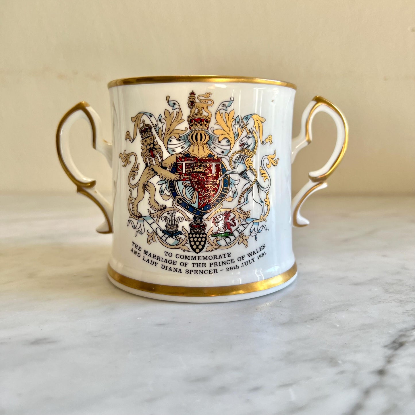 Royal Stafford 1981 Wedding Loving Cup: Charles & Diana Bone China