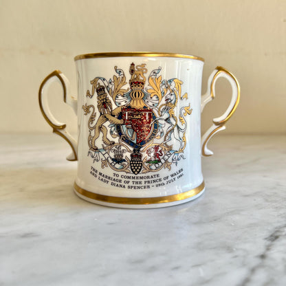 Royal Stafford 1981 Wedding Loving Cup: Charles & Diana Bone China