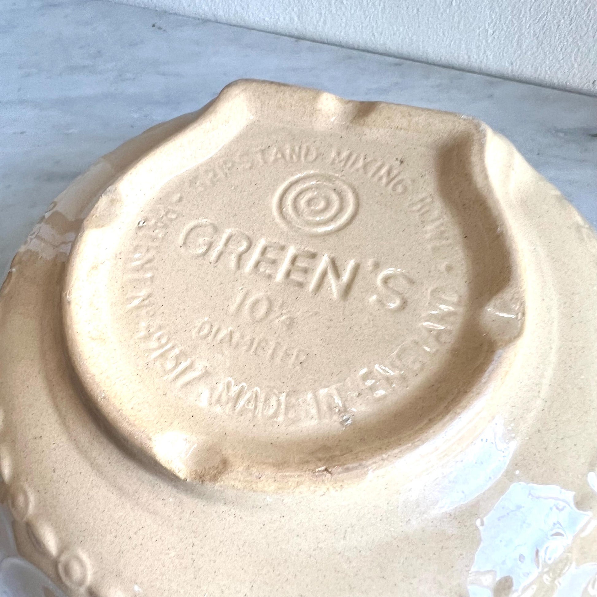 TG Green Gripstand 12" Beige Vintage Mixing Bowl Made in England