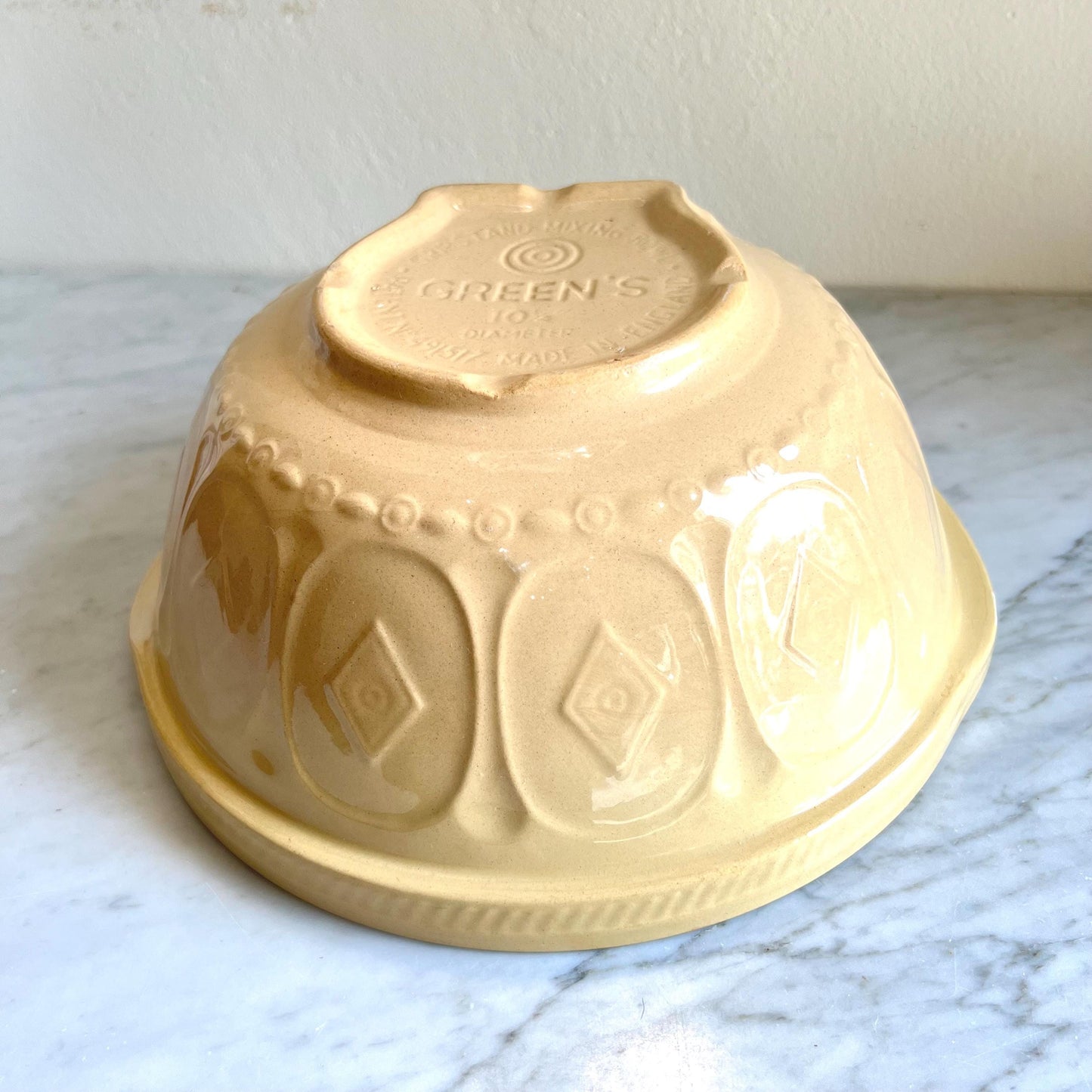 TG Green Gripstand 12" Beige Vintage Mixing Bowl Made in England