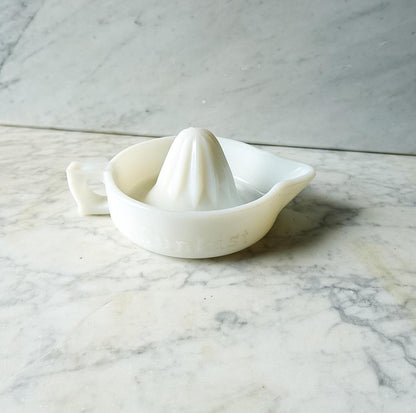Vintage Sunkist White MilkGlass Citrus Juicer - Made in USA