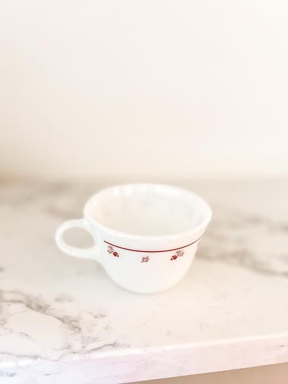 Pyrex Corning Burgundy Rose Cups